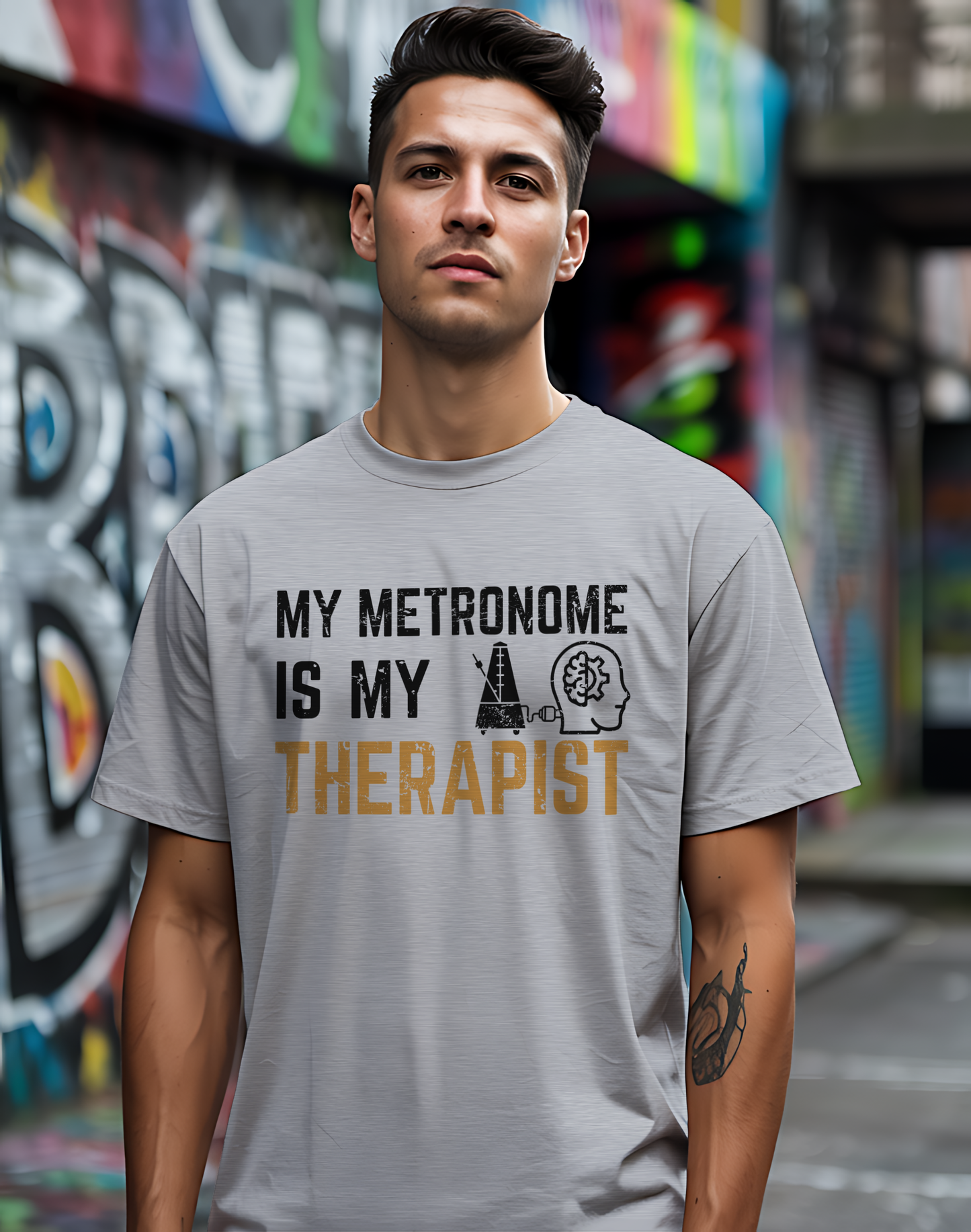 Metronome Therapist Tee 🎶 Funny Musician Shirt - Music Humor Gift