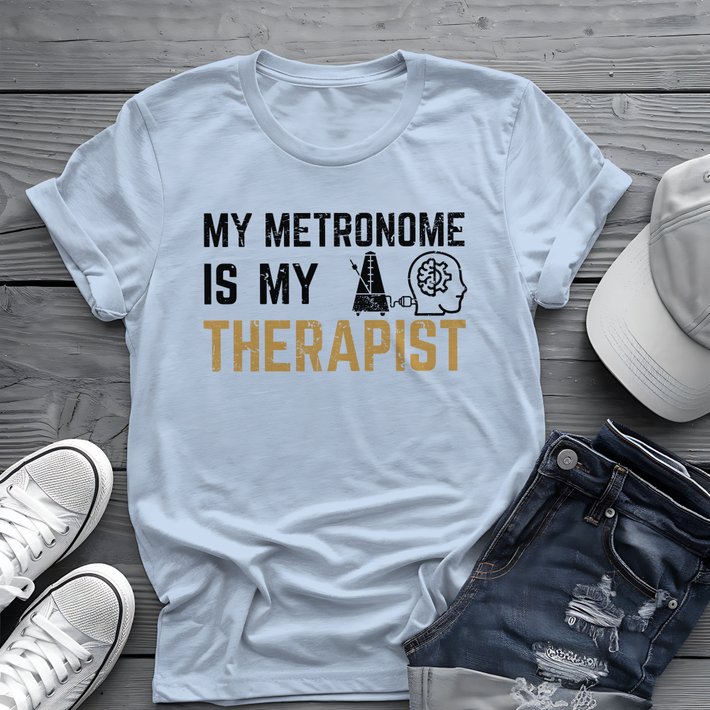 Metronome Therapist Tee 🎶 Funny Musician Shirt - Music Humor Gift