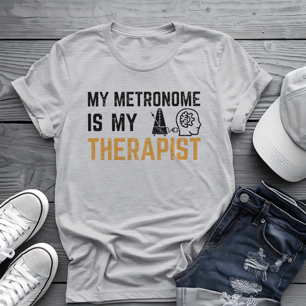 Metronome Therapist Tee 🎶 Funny Musician Shirt - Music Humor Gift