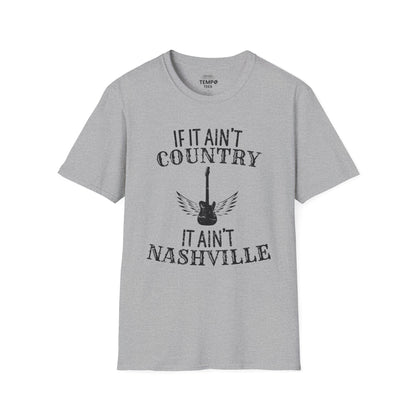 Country Nashville Tee 🎸 Wings Funny Music City Shirt