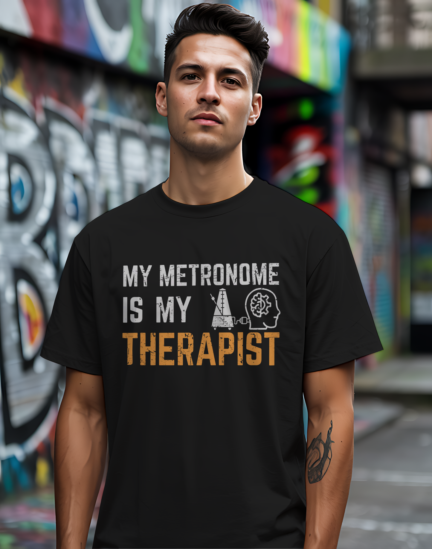Metronome Therapist Tee 🎶 Funny Musician Shirt - Music Humor Gift