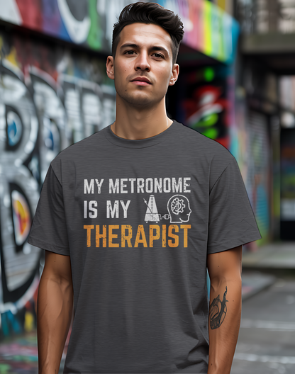Metronome Therapist Tee 🎶 Funny Musician Shirt - Music Humor Gift
