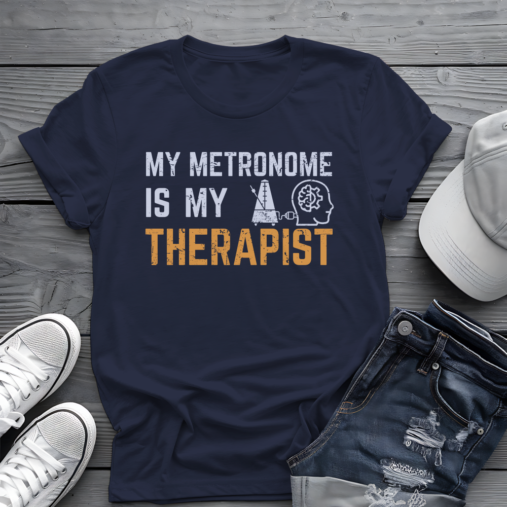 Metronome Therapist Tee 🎶 Funny Musician Shirt - Music Humor Gift