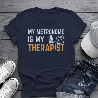 Metronome Therapist Tee 🎶 Funny Musician Shirt - Music Humor Gift