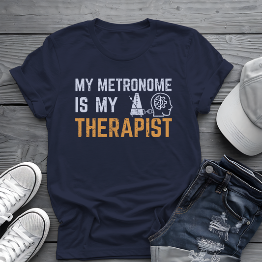 Metronome Therapist Tee 🎶 Funny Musician Shirt - Music Humor Gift