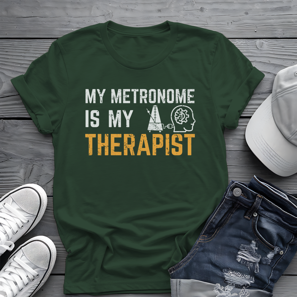 Metronome Therapist Tee 🎶 Funny Musician Shirt - Music Humor Gift