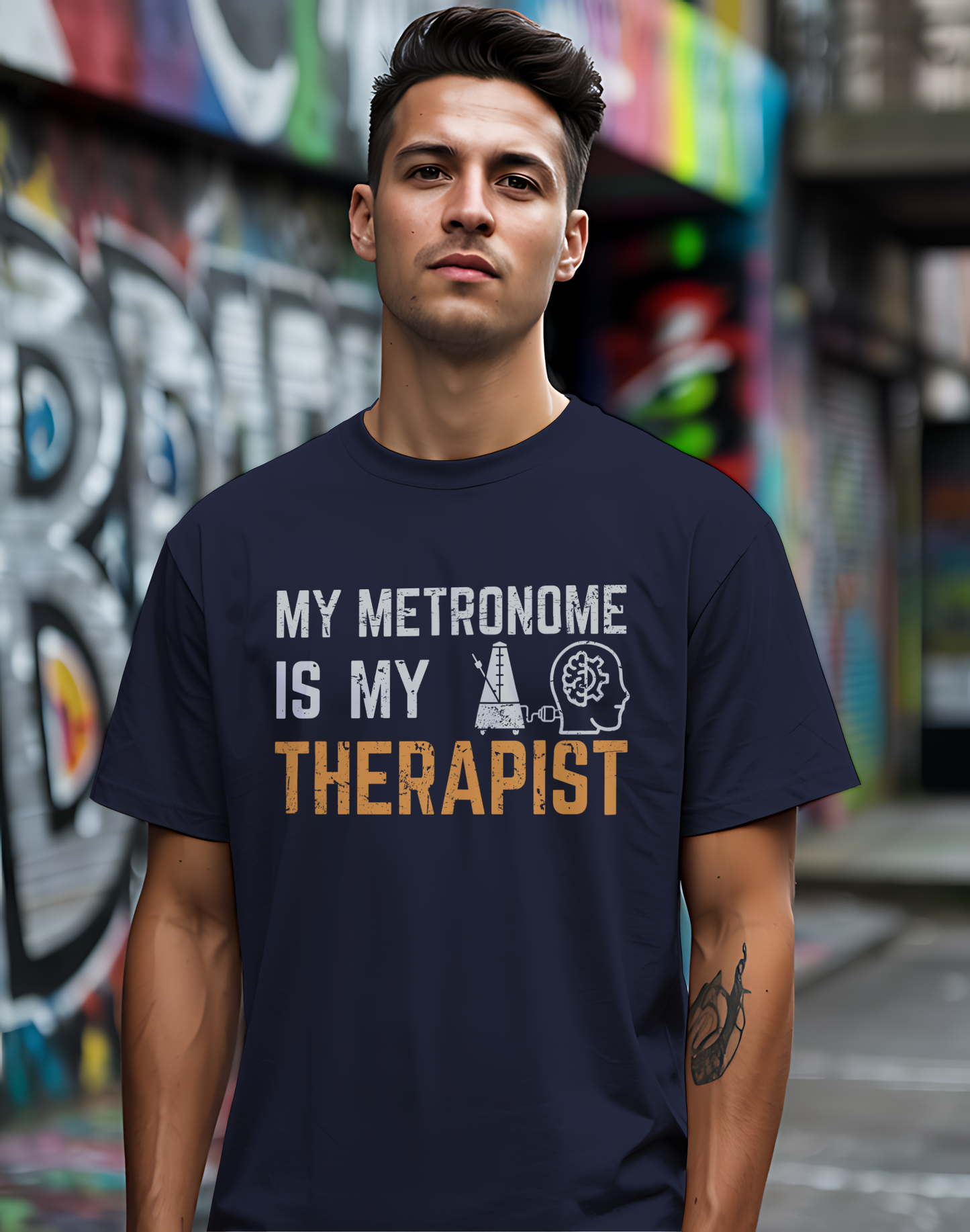 Metronome Therapist Tee 🎶 Funny Musician Shirt - Music Humor Gift