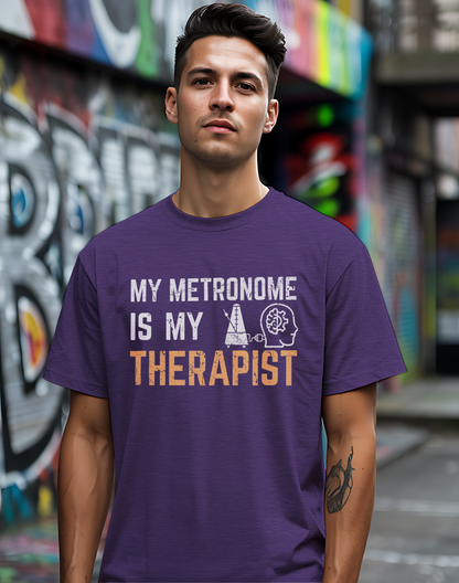 Metronome Therapist Tee 🎶 Funny Musician Shirt - Music Humor Gift