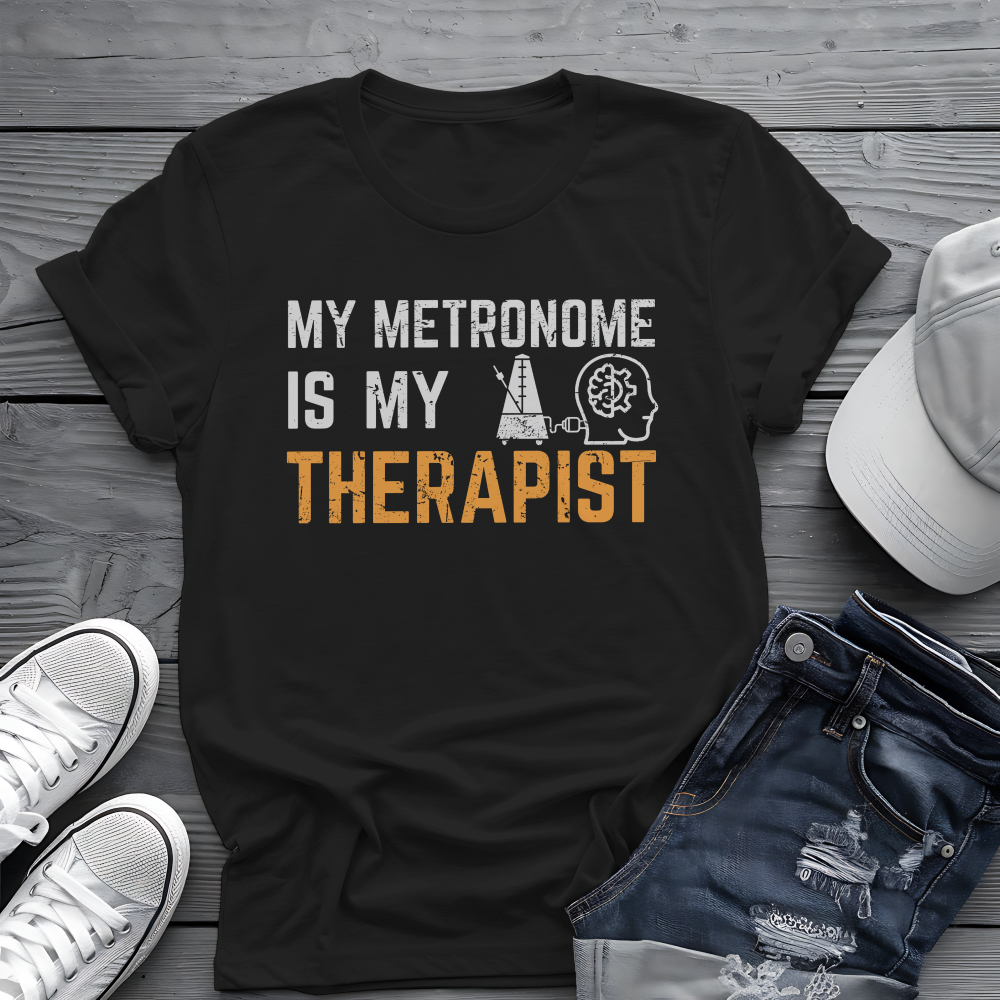 Metronome Therapist Tee 🎶 Funny Musician Shirt - Music Humor Gift