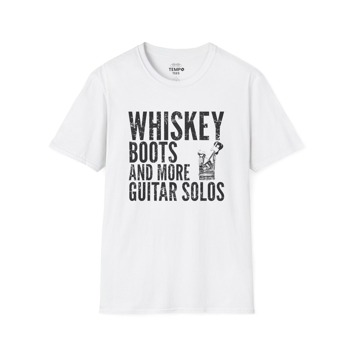 Whiskey Boots Guitar Tee 🥃🎸 Funny Country Music Shirt