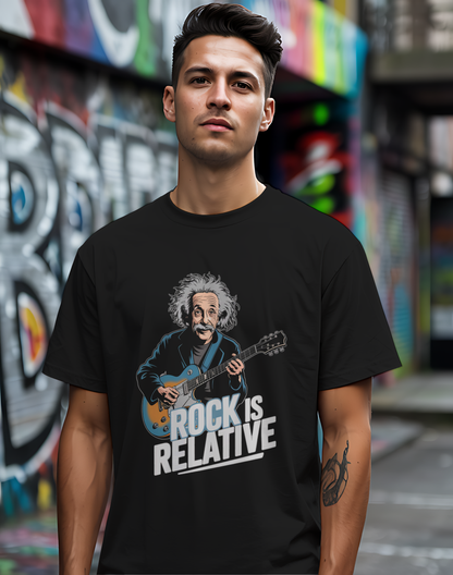 Einstein Rock Tee 🎸 Funny Science Music Shirt - Guitar Humor