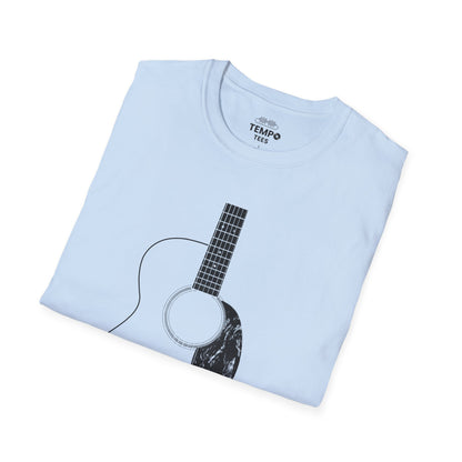 Minimalist Acoustic Guitar Tee 🎸 Clean Music Shirt - Guitar Lover Gift