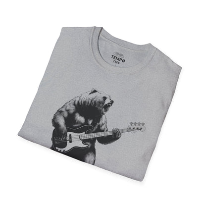 Bass Grizzly Bear Tee 🐻 Funny Music Shirt