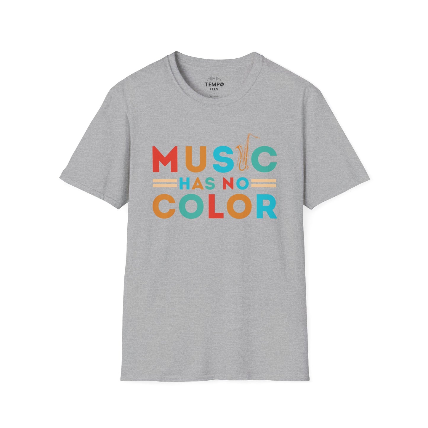 Music Has No Color Sax Tee 🎷 Unity Music Shirt - Equality Gift