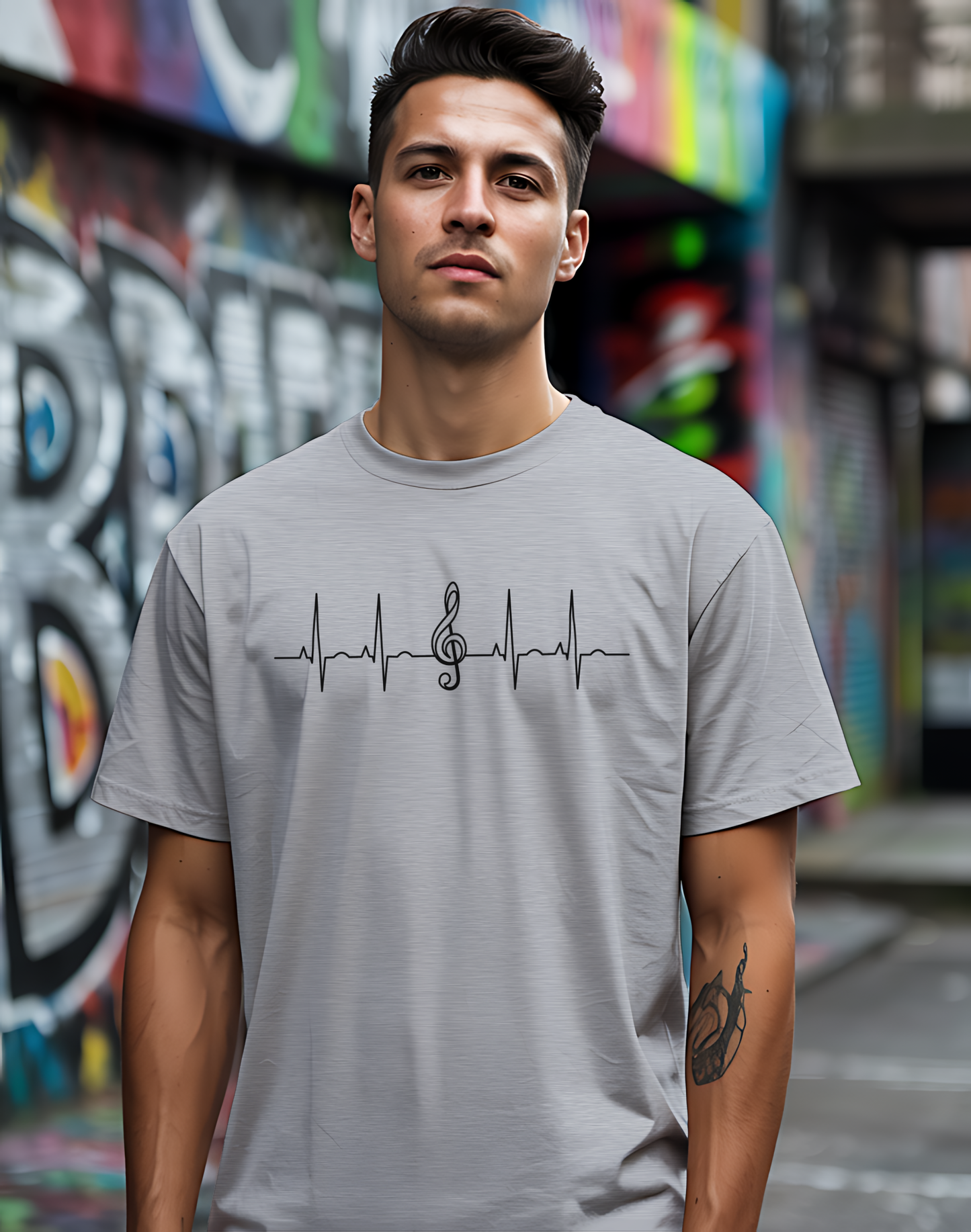 Heartbeat Music Tee 🎶 Minimalist Musician Shirt - Music Lover Gift