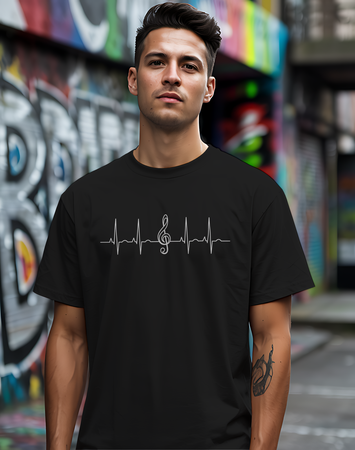 Heartbeat Music Tee 🎶 Minimalist Musician Shirt - Music Lover Gift