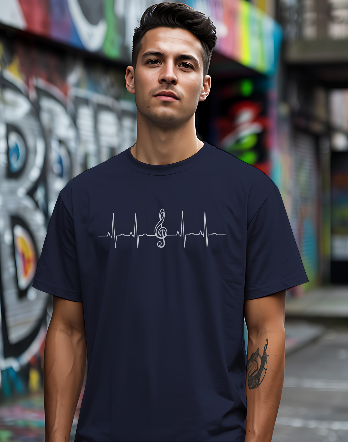 Heartbeat Music Tee 🎶 Minimalist Musician Shirt - Music Lover Gift