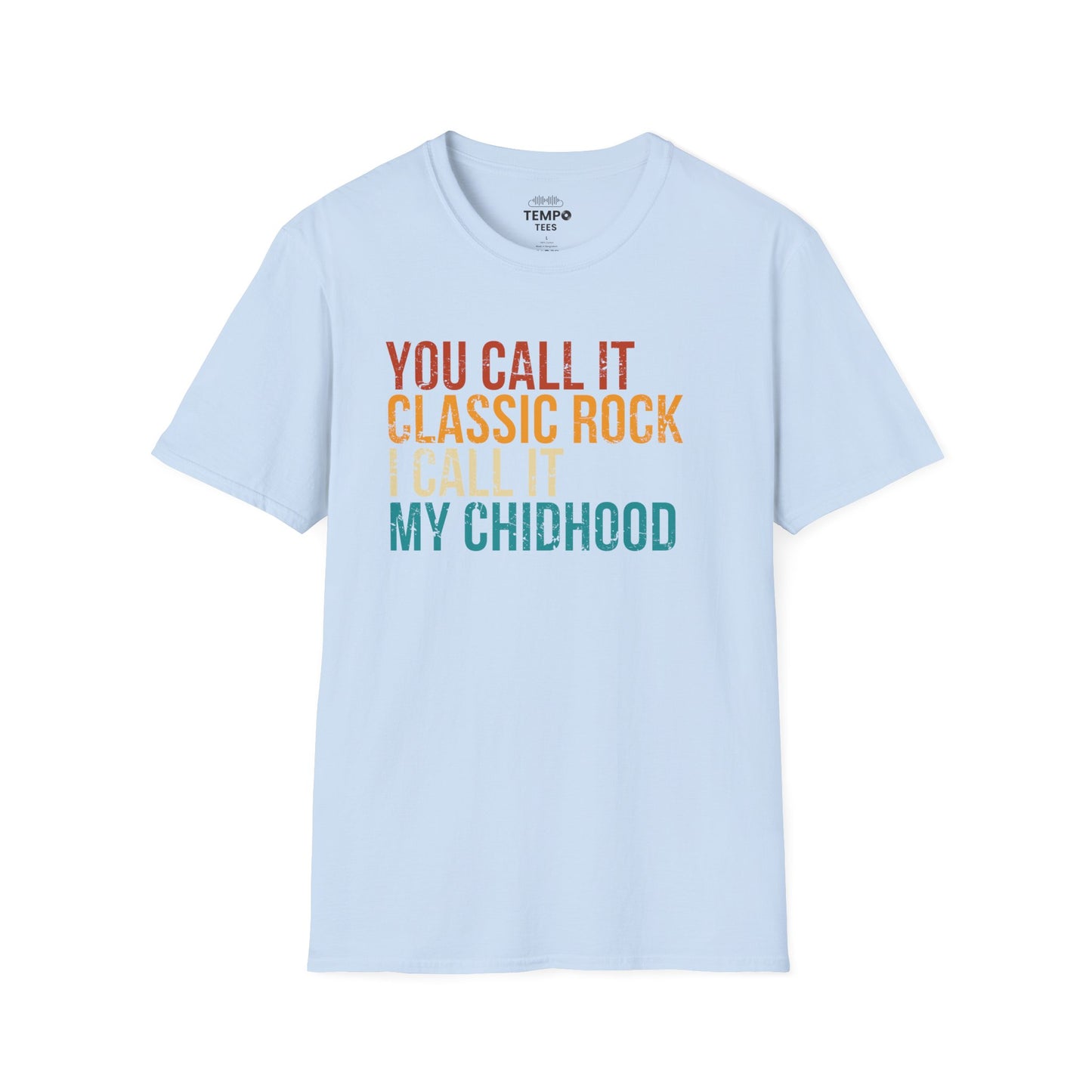 Classic Rock Childhood Tee 🎶 Funny Retro Music Shirt