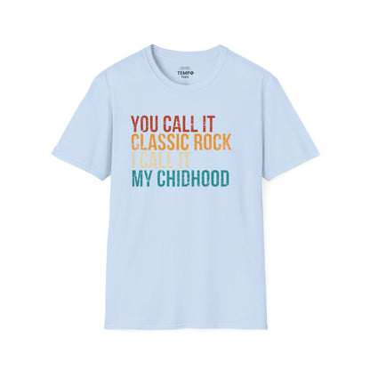 Classic Rock Childhood Tee 🎶 Funny Retro Music Shirt