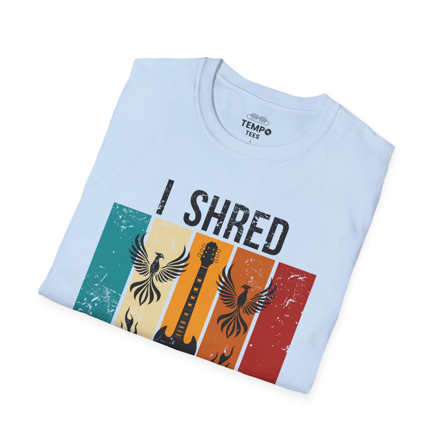 I Shred Therefore I Am T-Shirt 🎸 Retro Guitar Philosophy Shirt