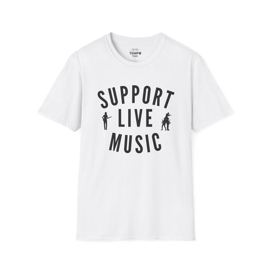 Support Live Music Tee 🎶 Musician Silhouettes Shirt - Concert Lover Gift