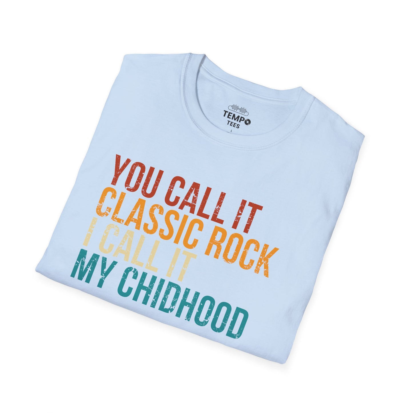 Classic Rock Childhood Tee 🎶 Funny Retro Music Shirt