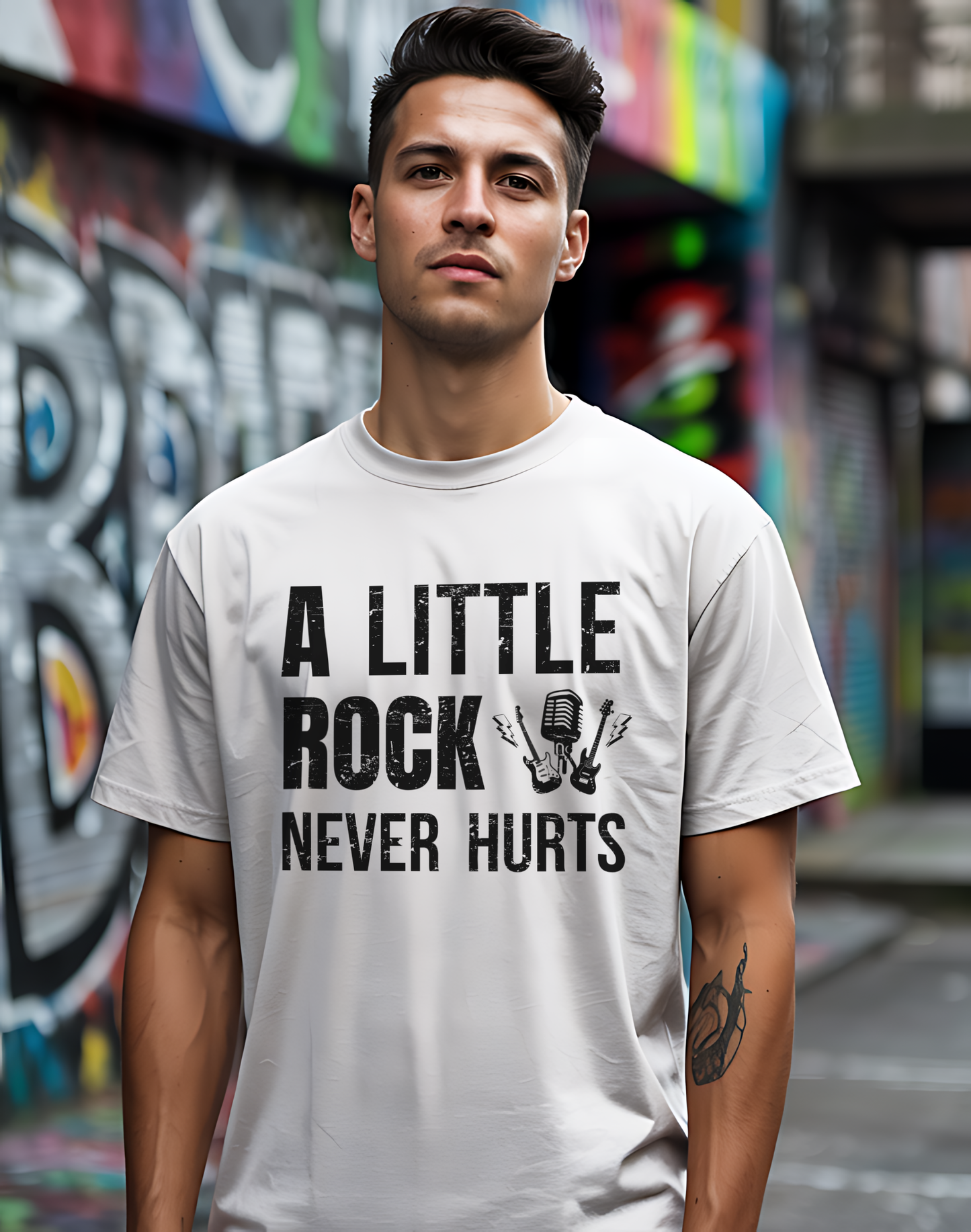 A Little Rock Tee 🎸 Funny Rock Music Shirt - Rocker Gift