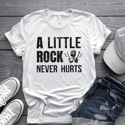 A Little Rock Tee 🎸 Funny Rock Music Shirt - Rocker Gift