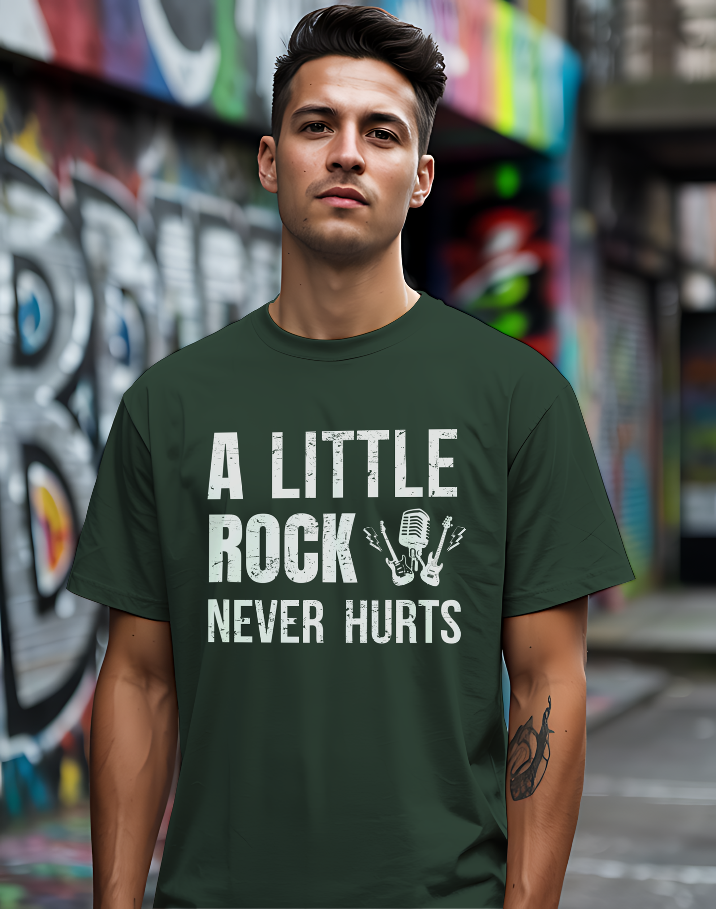 A Little Rock Tee 🎸 Funny Rock Music Shirt - Rocker Gift