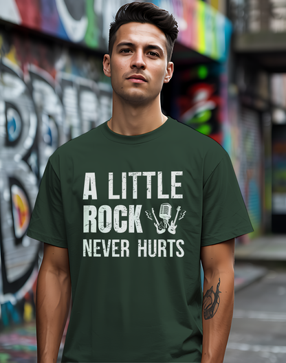 A Little Rock Tee 🎸 Funny Rock Music Shirt - Rocker Gift