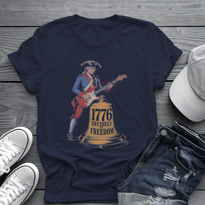 1776 Decibels Tee 🎸 Patriotic 4th of July Music Shirt - Freedom Rock