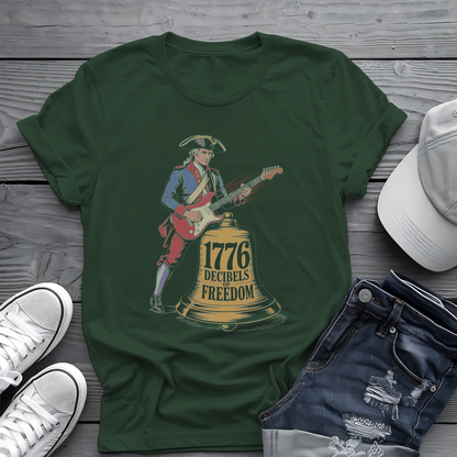 1776 Decibels Tee 🎸 Patriotic 4th of July Music Shirt - Freedom Rock
