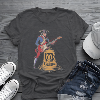 1776 Decibels Tee 🎸 Patriotic 4th of July Music Shirt - Freedom Rock