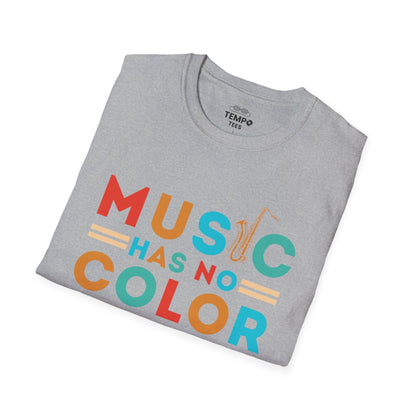 Music Has No Color Sax Tee 🎷 Unity Music Shirt - Equality Gift