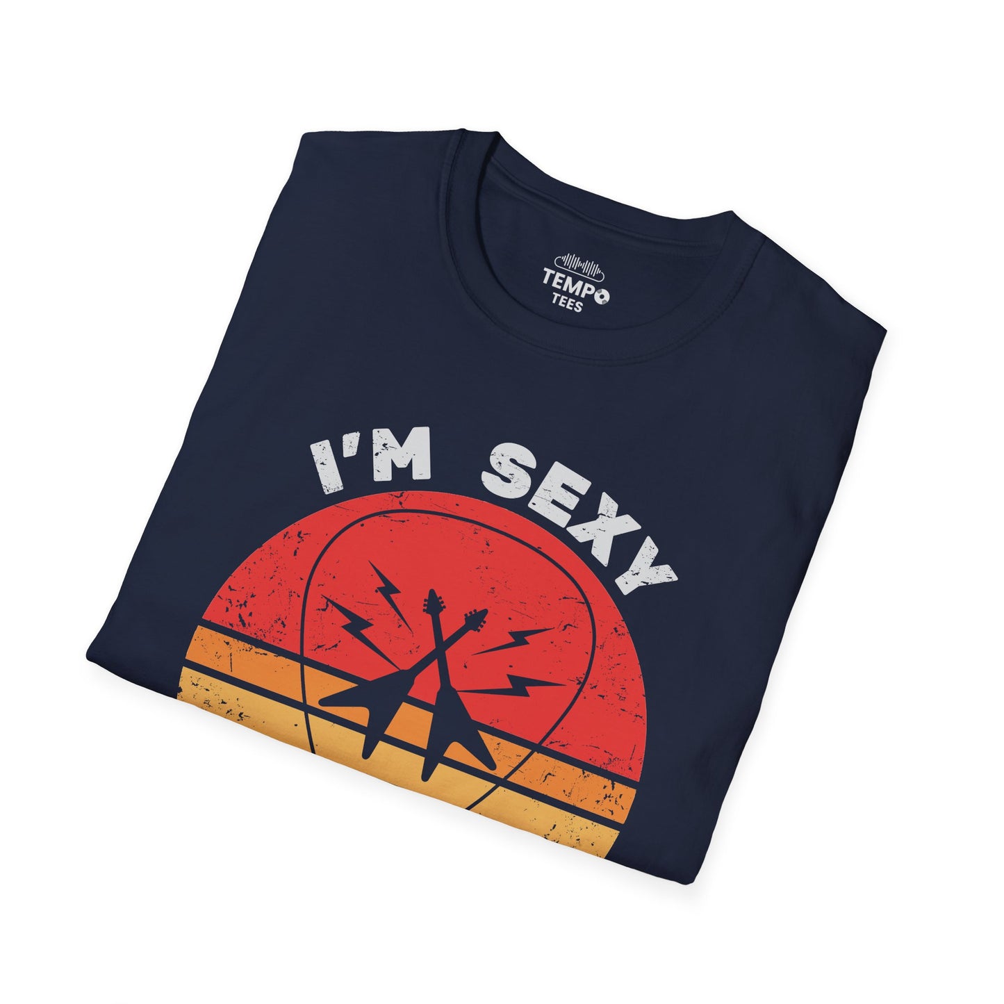 I'm Sexy and I Strum It Tee 🎸 Retro Guitar Pick Shirt - Funny Musician Gift