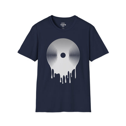 Melting Vinyl Record Tee 🎶 Abstract Music Art Shirt - Vinyl Lover Gift