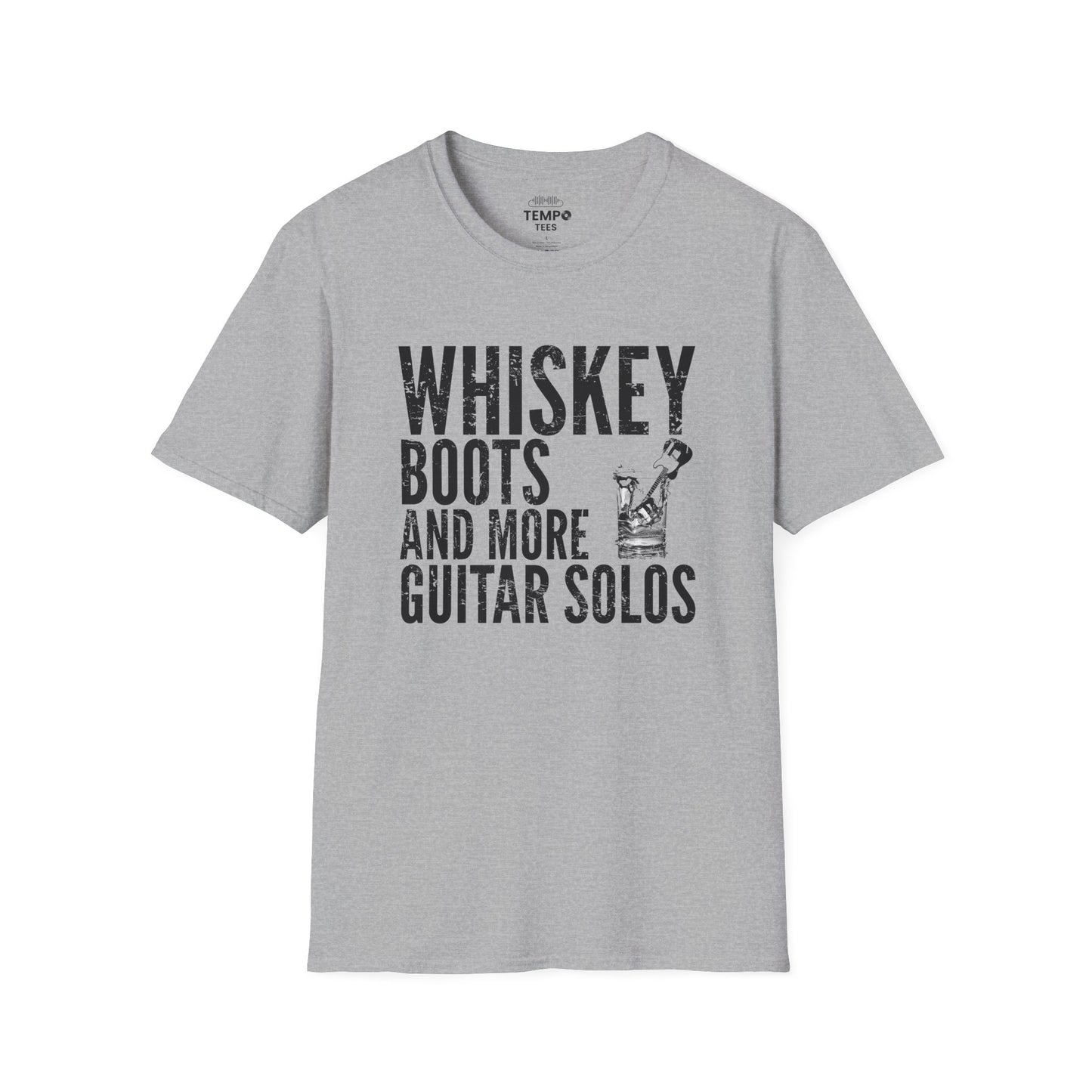 Whiskey Boots Guitar Tee 🥃🎸 Funny Country Music Shirt