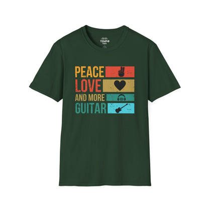 Peace Love Guitar Tee 🎸 Retro Icon Shirt - Music Lover Gift