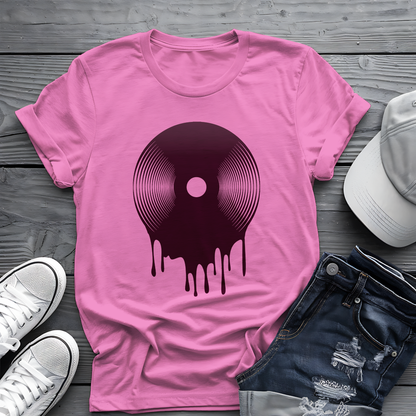 Melting Vinyl Record Tee 🎶 Abstract Music Art Shirt - Vinyl Lover Gift