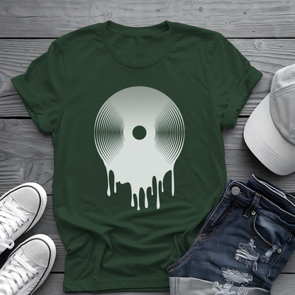 Melting Vinyl Record Tee 🎶 Abstract Music Art Shirt - Vinyl Lover Gift