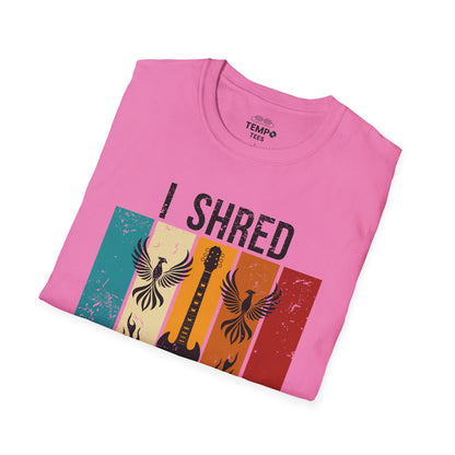 I Shred Therefore I Am T-Shirt 🎸 Retro Guitar Philosophy Shirt