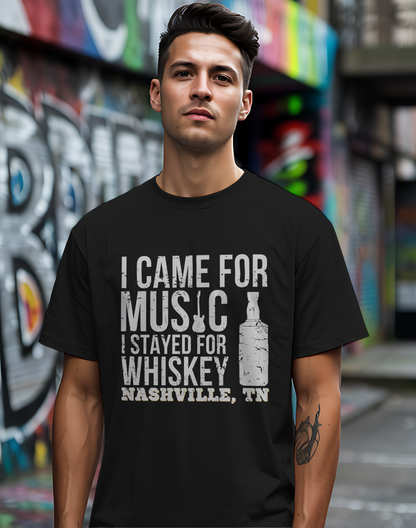 Music City Whiskey Tee 🎸🥃 Funny Nashville Shirt