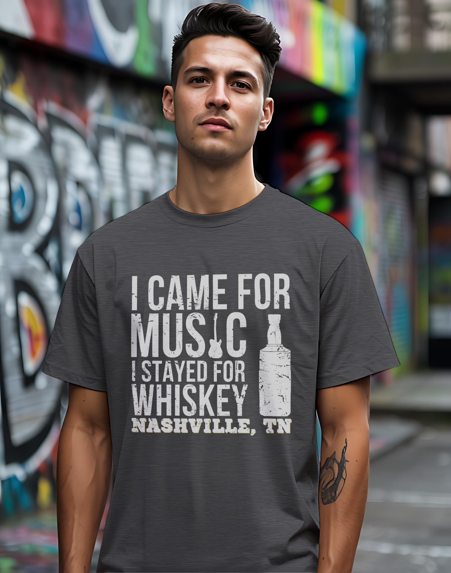 Music City Whiskey Tee 🎸🥃 Funny Nashville Shirt