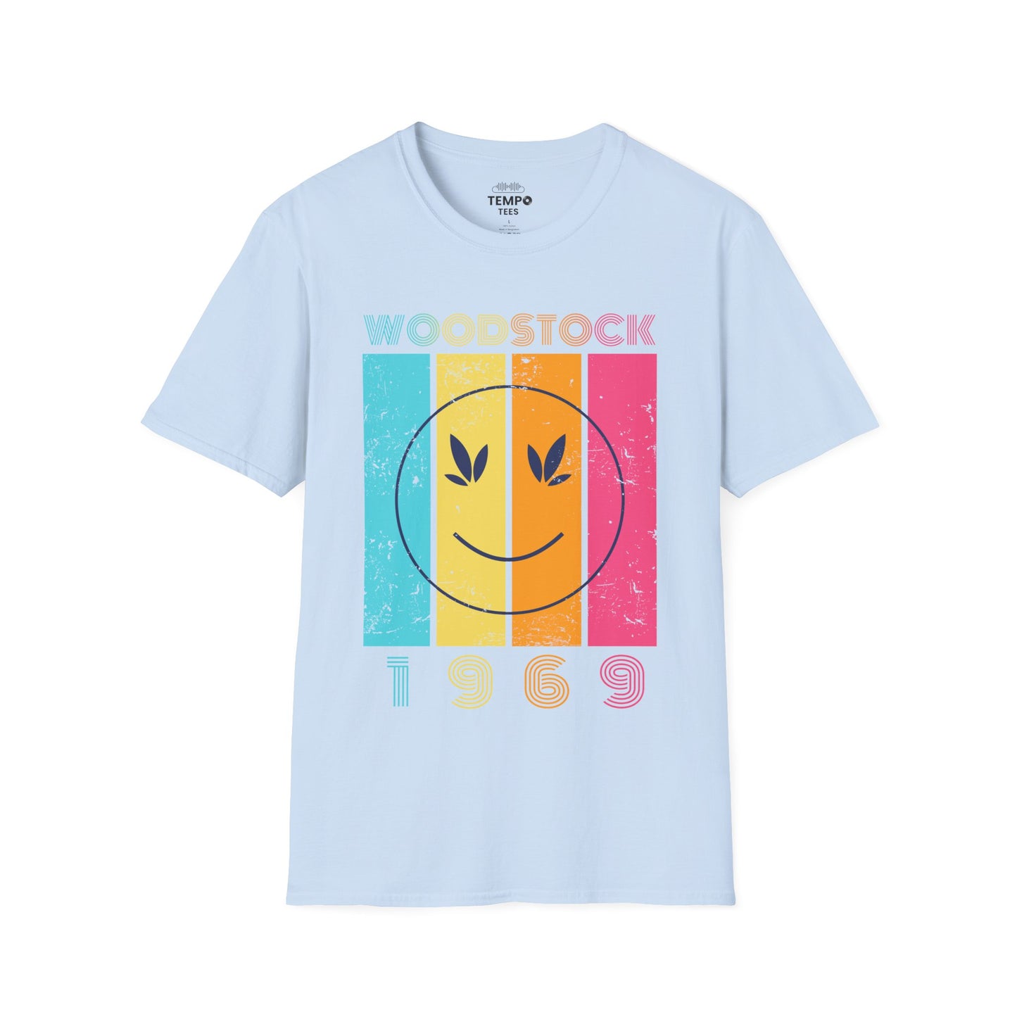 Woodstock 1969 Smiley Tee ☮️ Retro Music Festival Shirt