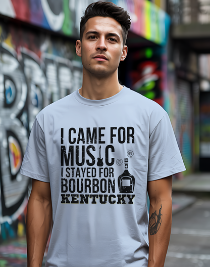 Kentucky Bourbon Tee 🎸🥃 Funny Music & Bourbon Shirt