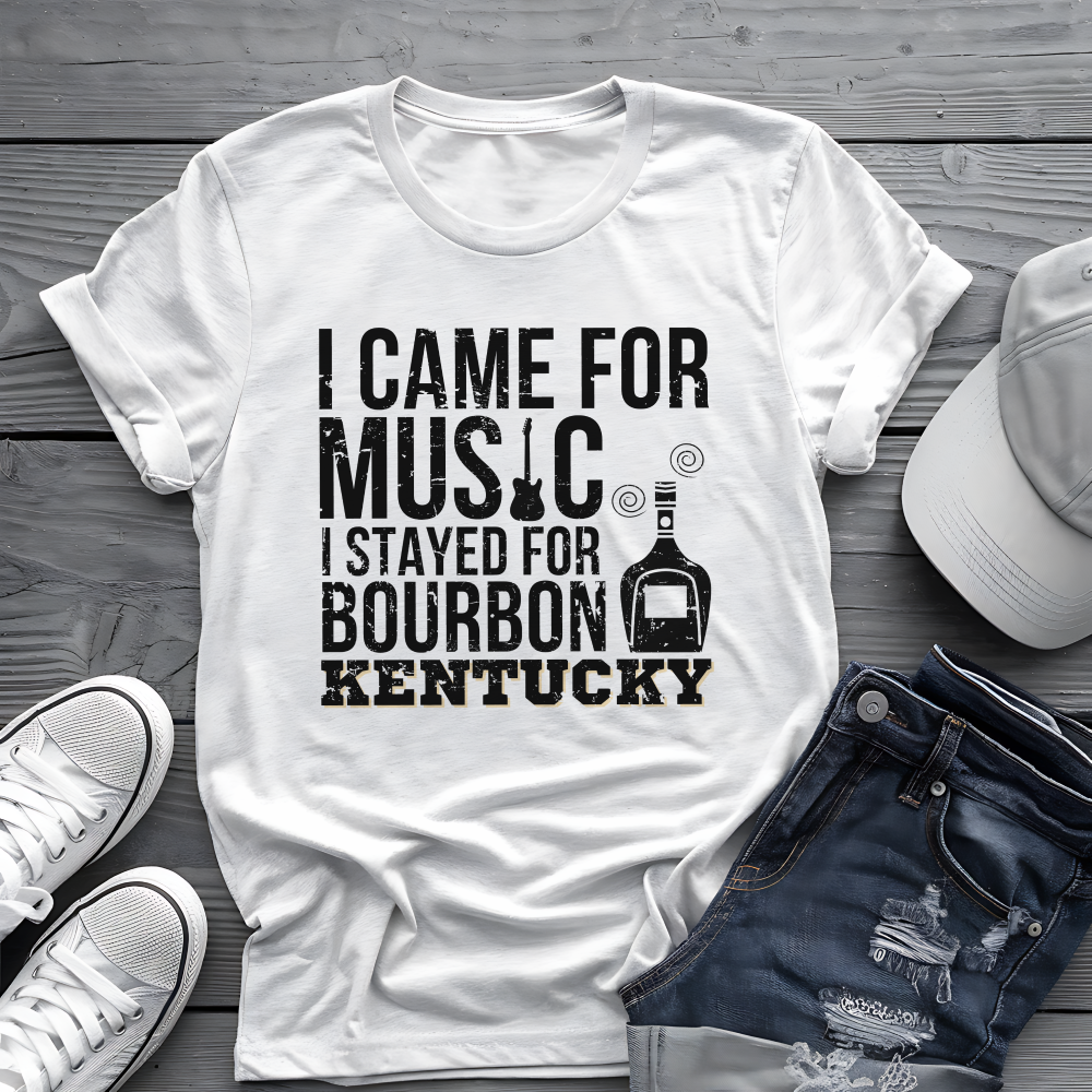Kentucky Bourbon Tee 🎸🥃 Funny Music & Bourbon Shirt