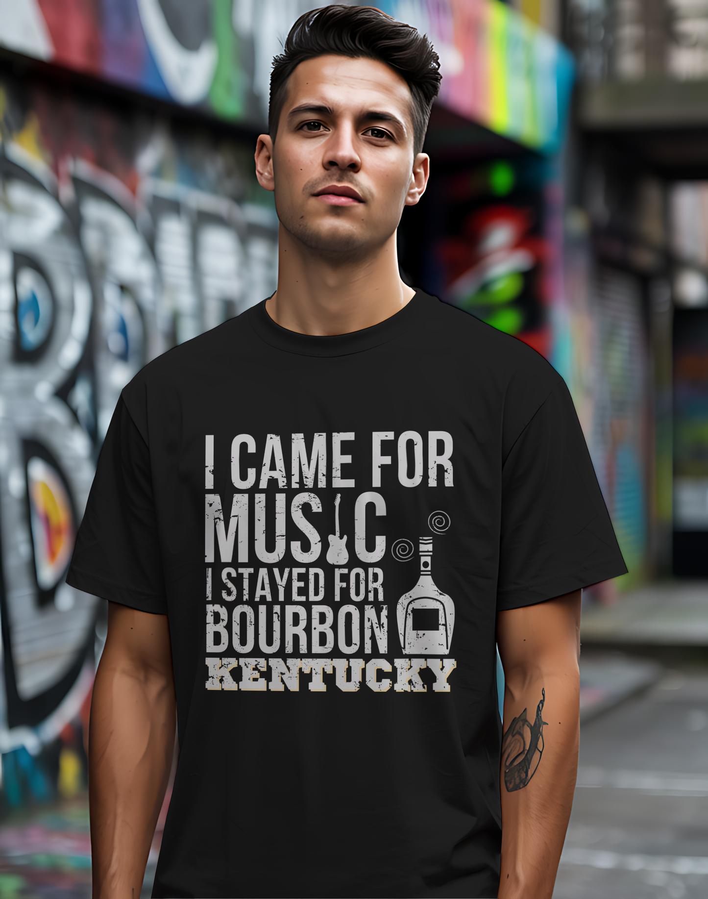 Kentucky Bourbon Tee 🎸🥃 Funny Music & Bourbon Shirt