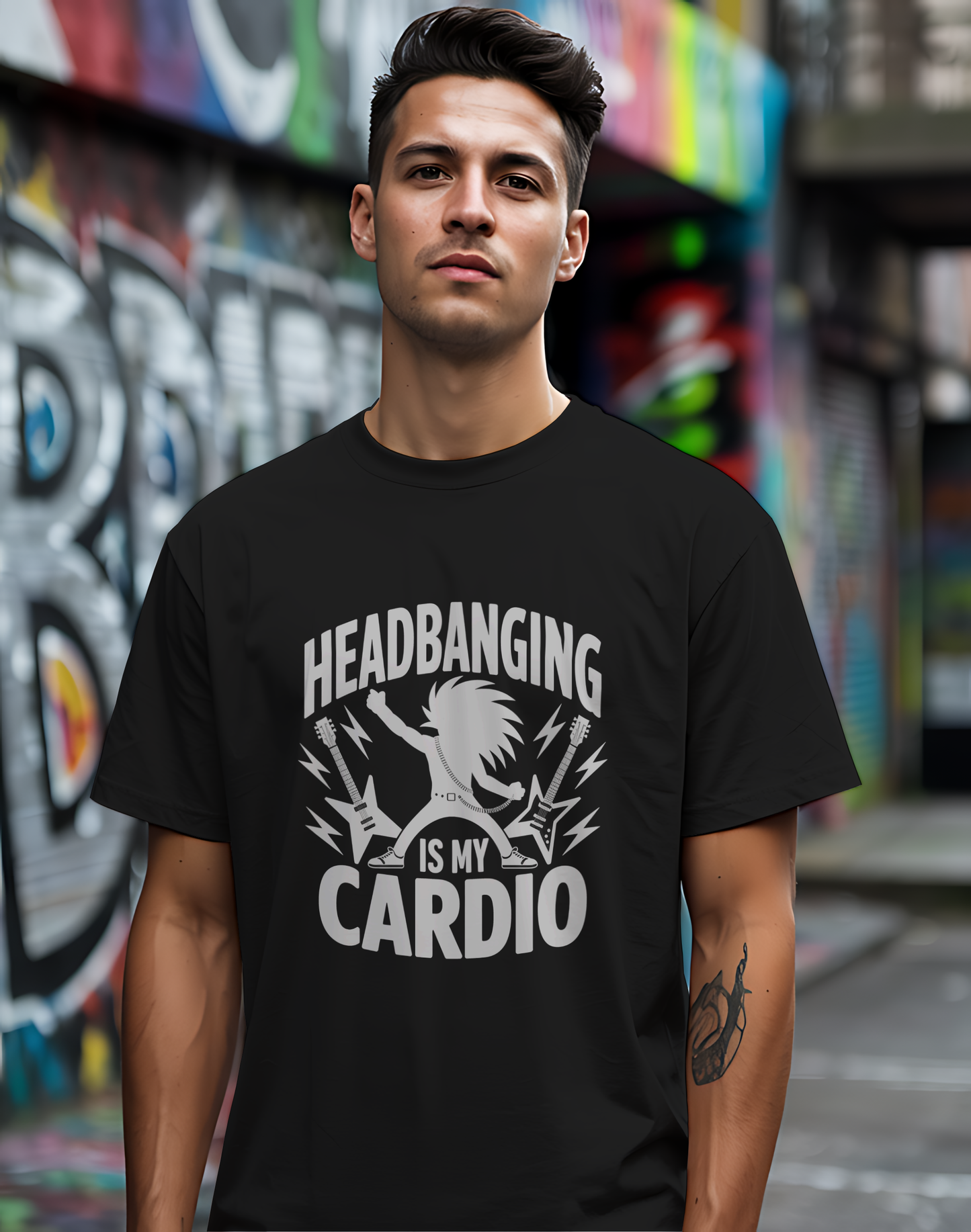 Headbanging Is My Cardio Tee 🤘 Metal Fitness Shirt - Rock Humor Gift