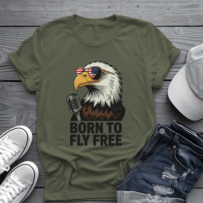 Born to Fly Free Tee 🦅 Patriotic 4th of July Eagle Music Shirt