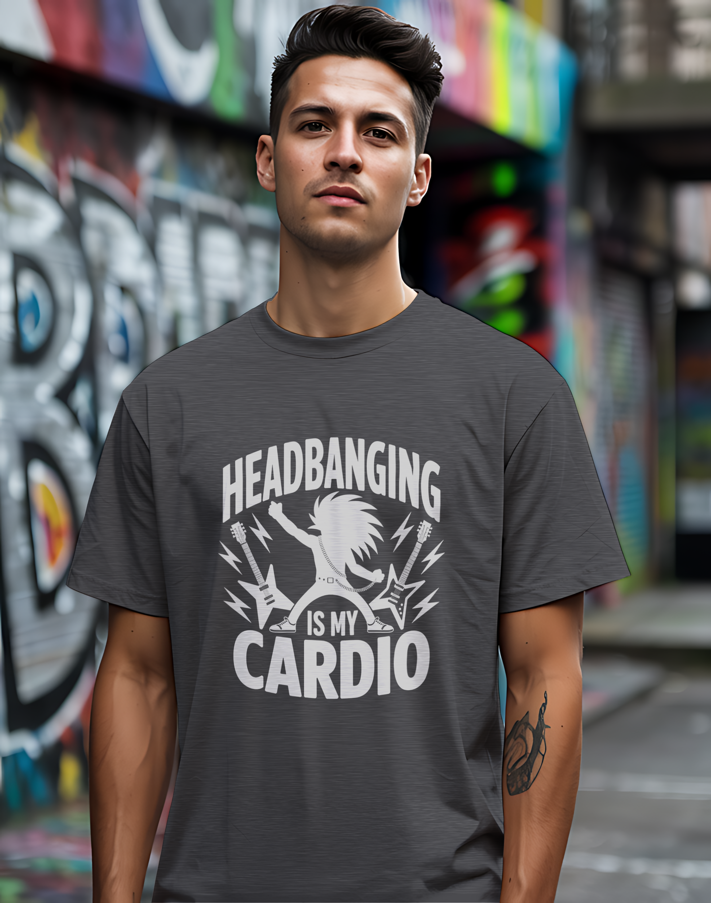 Headbanging Is My Cardio Tee 🤘 Metal Fitness Shirt - Rock Humor Gift